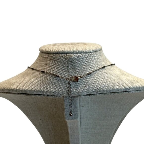 Women's Gold Tone Bar Link Chain Necklace Sz 16in - Picture 3 of 5